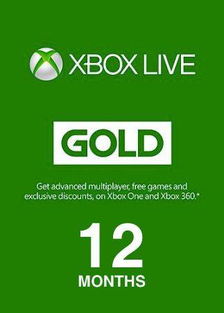 xbox gold 12 month membership